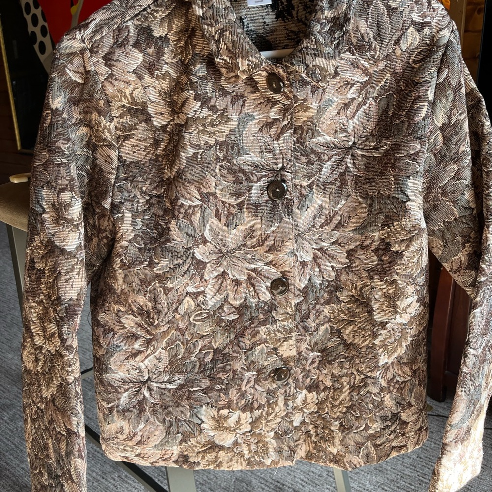 Coldwater Creek Textured Tapestry Jacket